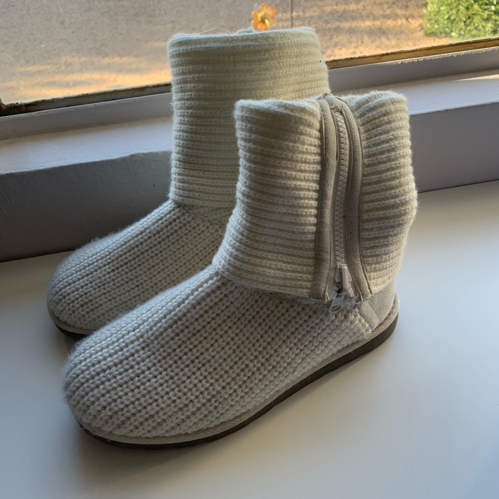 Winter white boots